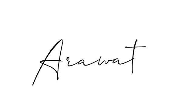 The best way (Allison_Script) to make a short signature is to pick only two or three words in your name. The name Arawat include a total of six letters. For converting this name. Arawat signature style 2 images and pictures png