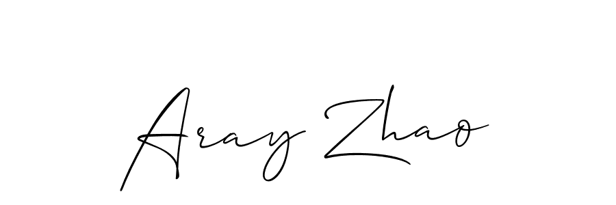 It looks lik you need a new signature style for name Aray Zhao. Design unique handwritten (Allison_Script) signature with our free signature maker in just a few clicks. Aray Zhao signature style 2 images and pictures png