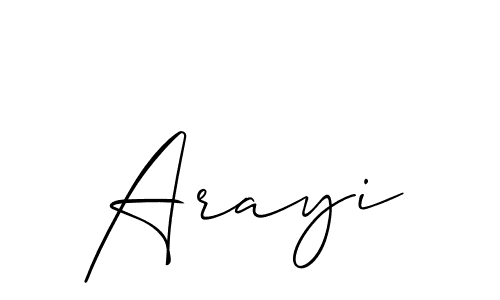 How to make Arayi signature? Allison_Script is a professional autograph style. Create handwritten signature for Arayi name. Arayi signature style 2 images and pictures png