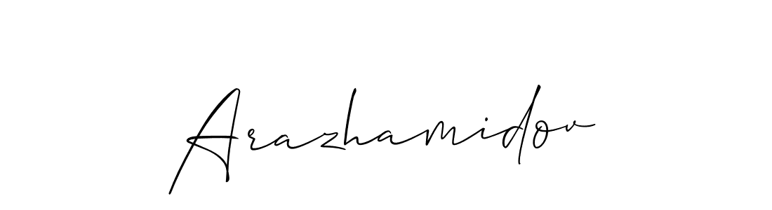 How to Draw Arazhamidov signature style? Allison_Script is a latest design signature styles for name Arazhamidov. Arazhamidov signature style 2 images and pictures png