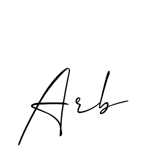 Create a beautiful signature design for name Arb. With this signature (Allison_Script) fonts, you can make a handwritten signature for free. Arb signature style 2 images and pictures png