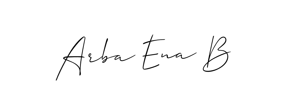 How to Draw Arba Ena B signature style? Allison_Script is a latest design signature styles for name Arba Ena B. Arba Ena B signature style 2 images and pictures png