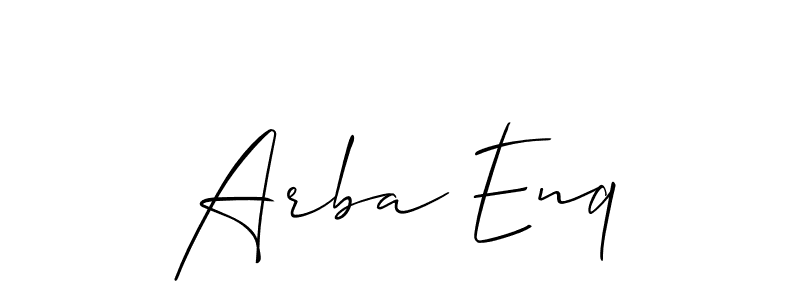 Best and Professional Signature Style for Arba Enq. Allison_Script Best Signature Style Collection. Arba Enq signature style 2 images and pictures png