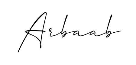 You should practise on your own different ways (Allison_Script) to write your name (Arbaab) in signature. Don't let someone else do it for you. Arbaab signature style 2 images and pictures png