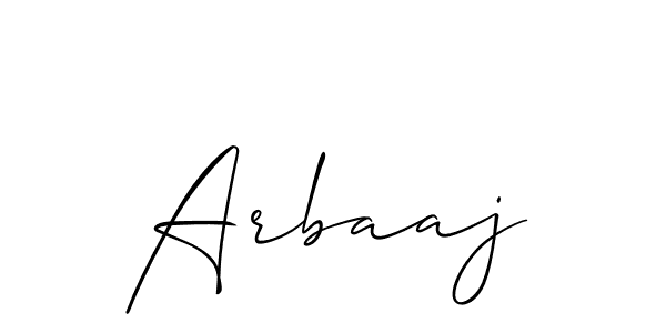 The best way (Allison_Script) to make a short signature is to pick only two or three words in your name. The name Arbaaj include a total of six letters. For converting this name. Arbaaj signature style 2 images and pictures png