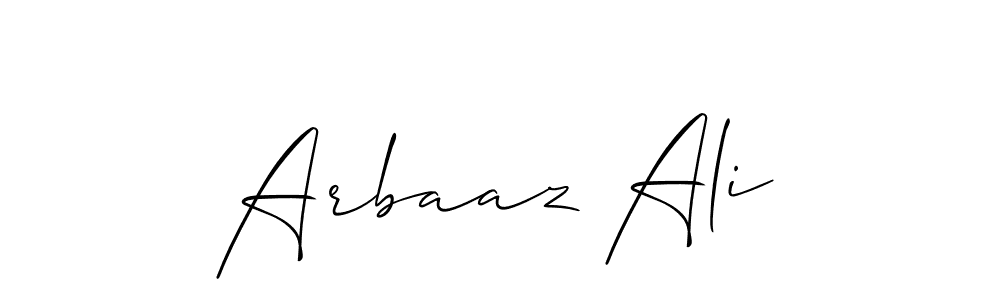 It looks lik you need a new signature style for name Arbaaz Ali. Design unique handwritten (Allison_Script) signature with our free signature maker in just a few clicks. Arbaaz Ali signature style 2 images and pictures png