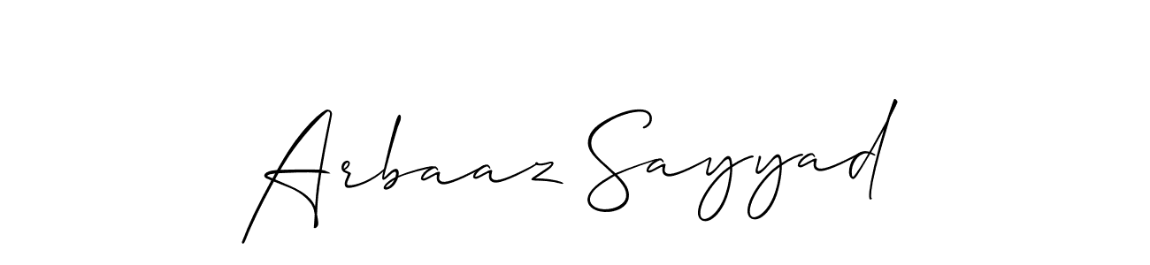 How to Draw Arbaaz Sayyad signature style? Allison_Script is a latest design signature styles for name Arbaaz Sayyad. Arbaaz Sayyad signature style 2 images and pictures png