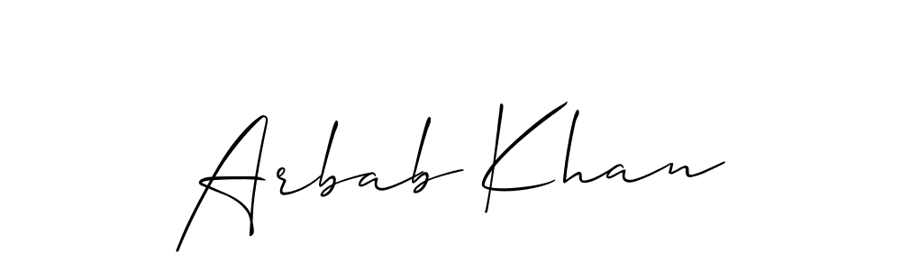 The best way (Allison_Script) to make a short signature is to pick only two or three words in your name. The name Arbab Khan include a total of six letters. For converting this name. Arbab Khan signature style 2 images and pictures png