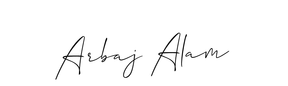 Also we have Arbaj Alam name is the best signature style. Create professional handwritten signature collection using Allison_Script autograph style. Arbaj Alam signature style 2 images and pictures png