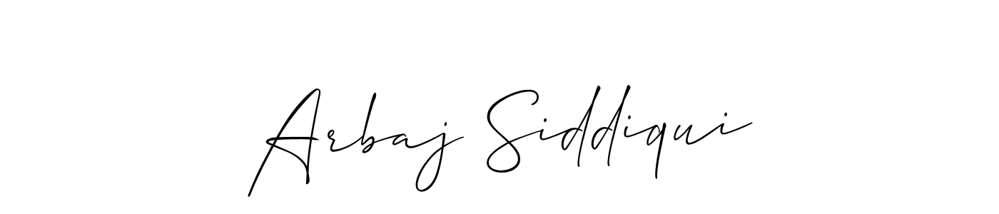 How to make Arbaj Siddiqui signature? Allison_Script is a professional autograph style. Create handwritten signature for Arbaj Siddiqui name. Arbaj Siddiqui signature style 2 images and pictures png