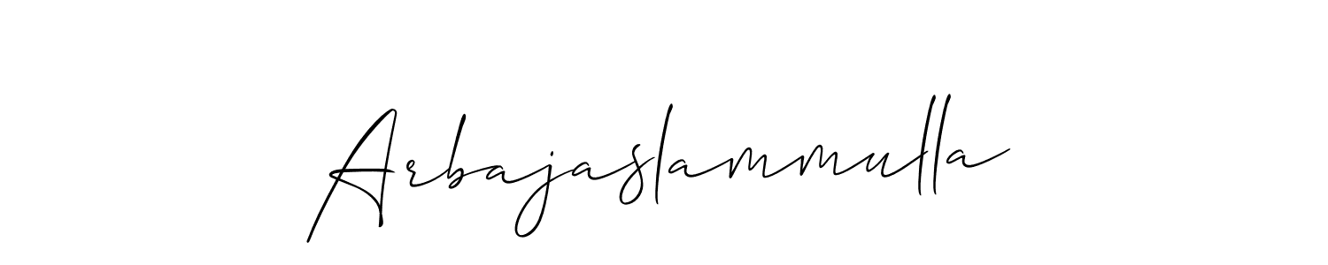 Arbajaslammulla stylish signature style. Best Handwritten Sign (Allison_Script) for my name. Handwritten Signature Collection Ideas for my name Arbajaslammulla. Arbajaslammulla signature style 2 images and pictures png