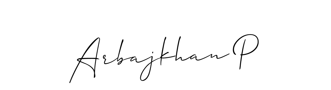 Once you've used our free online signature maker to create your best signature Allison_Script style, it's time to enjoy all of the benefits that Arbajkhan P name signing documents. Arbajkhan P signature style 2 images and pictures png