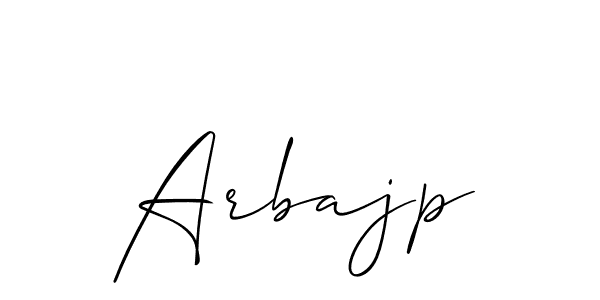 How to make Arbajp signature? Allison_Script is a professional autograph style. Create handwritten signature for Arbajp name. Arbajp signature style 2 images and pictures png