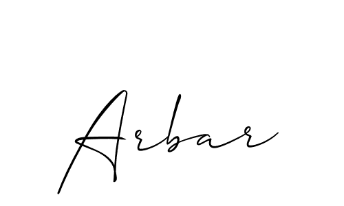 Use a signature maker to create a handwritten signature online. With this signature software, you can design (Allison_Script) your own signature for name Arbar. Arbar signature style 2 images and pictures png