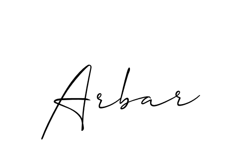 Create a beautiful signature design for name Arbar. With this signature (Allison_Script) fonts, you can make a handwritten signature for free. Arbar signature style 2 images and pictures png