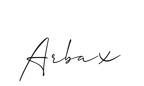 How to make Arbax name signature. Use Allison_Script style for creating short signs online. This is the latest handwritten sign. Arbax signature style 2 images and pictures png