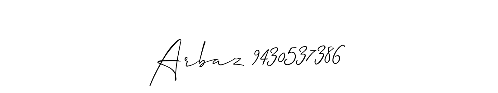 Design your own signature with our free online signature maker. With this signature software, you can create a handwritten (Allison_Script) signature for name Arbaz 9430537386. Arbaz 9430537386 signature style 2 images and pictures png