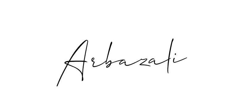 It looks lik you need a new signature style for name Arbazali. Design unique handwritten (Allison_Script) signature with our free signature maker in just a few clicks. Arbazali signature style 2 images and pictures png
