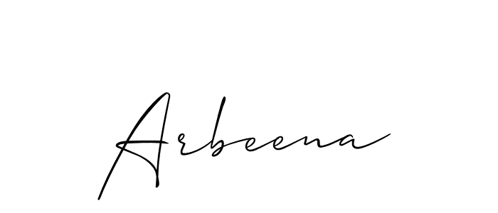 Once you've used our free online signature maker to create your best signature Allison_Script style, it's time to enjoy all of the benefits that Arbeena name signing documents. Arbeena signature style 2 images and pictures png