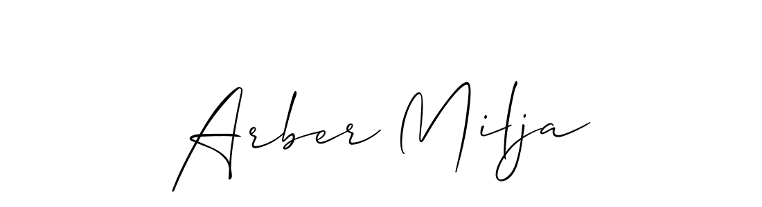 How to Draw Arber Milja signature style? Allison_Script is a latest design signature styles for name Arber Milja. Arber Milja signature style 2 images and pictures png