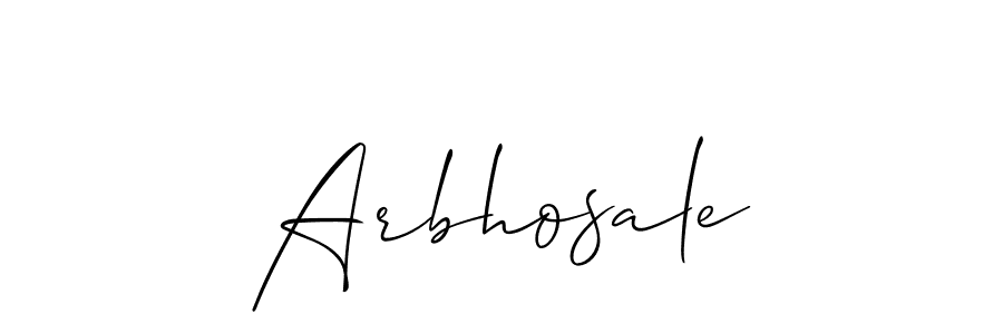 Also we have Arbhosale name is the best signature style. Create professional handwritten signature collection using Allison_Script autograph style. Arbhosale signature style 2 images and pictures png