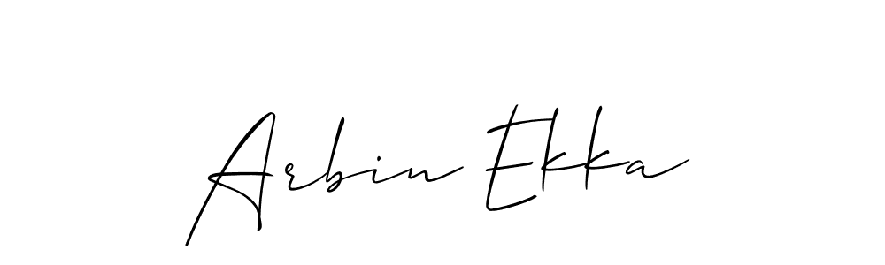The best way (Allison_Script) to make a short signature is to pick only two or three words in your name. The name Arbin Ekka include a total of six letters. For converting this name. Arbin Ekka signature style 2 images and pictures png