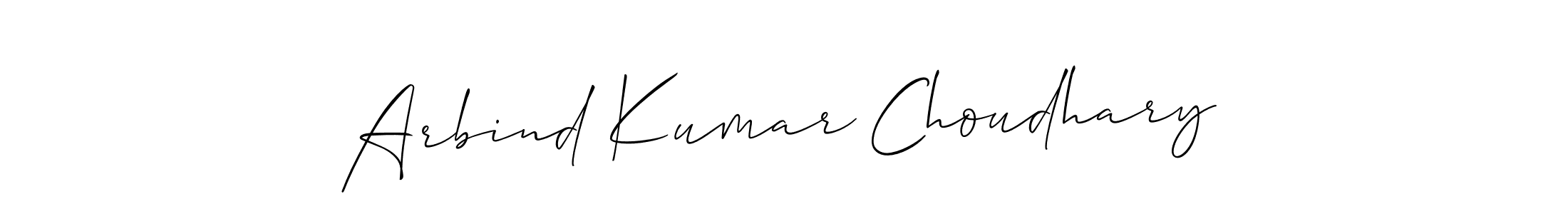 Create a beautiful signature design for name Arbind Kumar Choudhary. With this signature (Allison_Script) fonts, you can make a handwritten signature for free. Arbind Kumar Choudhary signature style 2 images and pictures png