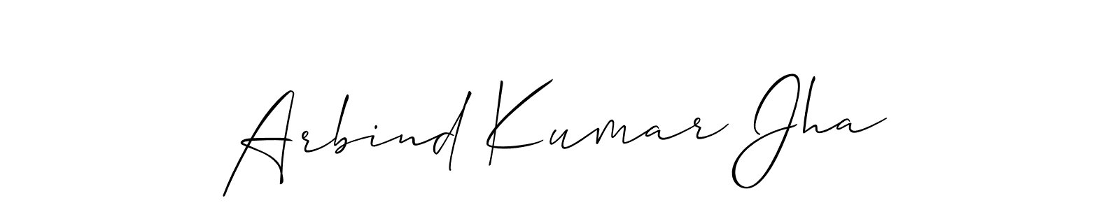 Make a short Arbind Kumar Jha signature style. Manage your documents anywhere anytime using Allison_Script. Create and add eSignatures, submit forms, share and send files easily. Arbind Kumar Jha signature style 2 images and pictures png