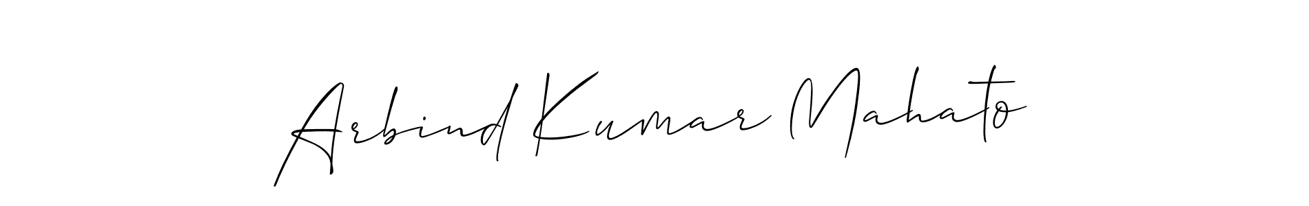 How to make Arbind Kumar Mahato signature? Allison_Script is a professional autograph style. Create handwritten signature for Arbind Kumar Mahato name. Arbind Kumar Mahato signature style 2 images and pictures png