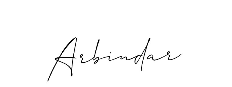 Design your own signature with our free online signature maker. With this signature software, you can create a handwritten (Allison_Script) signature for name Arbindar. Arbindar signature style 2 images and pictures png