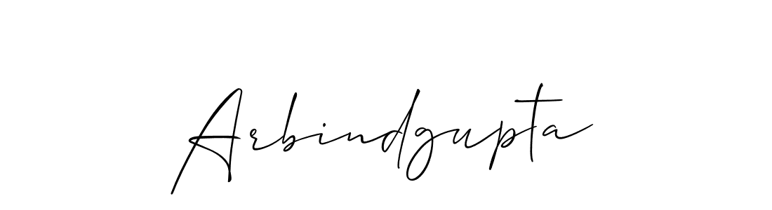 How to make Arbindgupta signature? Allison_Script is a professional autograph style. Create handwritten signature for Arbindgupta name. Arbindgupta signature style 2 images and pictures png