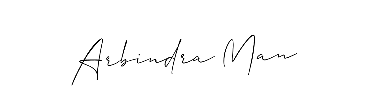 Make a beautiful signature design for name Arbindra Man. With this signature (Allison_Script) style, you can create a handwritten signature for free. Arbindra Man signature style 2 images and pictures png