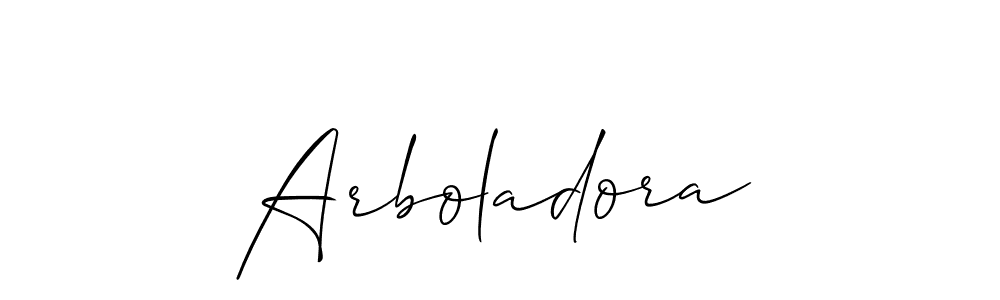 Create a beautiful signature design for name Arboladora. With this signature (Allison_Script) fonts, you can make a handwritten signature for free. Arboladora signature style 2 images and pictures png