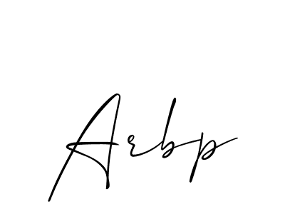 Make a beautiful signature design for name Arbp. Use this online signature maker to create a handwritten signature for free. Arbp signature style 2 images and pictures png
