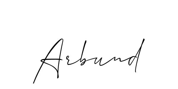 It looks lik you need a new signature style for name Arbund. Design unique handwritten (Allison_Script) signature with our free signature maker in just a few clicks. Arbund signature style 2 images and pictures png