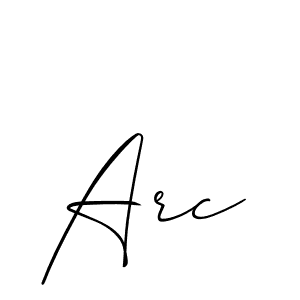It looks lik you need a new signature style for name Arc. Design unique handwritten (Allison_Script) signature with our free signature maker in just a few clicks. Arc signature style 2 images and pictures png