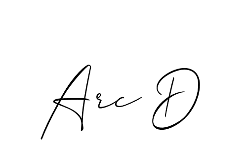 How to Draw Arc D signature style? Allison_Script is a latest design signature styles for name Arc D. Arc D signature style 2 images and pictures png
