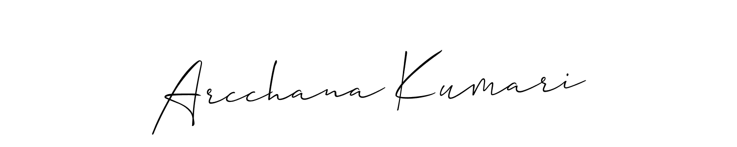 Also we have Arcchana Kumari name is the best signature style. Create professional handwritten signature collection using Allison_Script autograph style. Arcchana Kumari signature style 2 images and pictures png