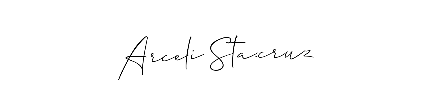 Best and Professional Signature Style for Arceli Sta.cruz. Allison_Script Best Signature Style Collection. Arceli Sta.cruz signature style 2 images and pictures png