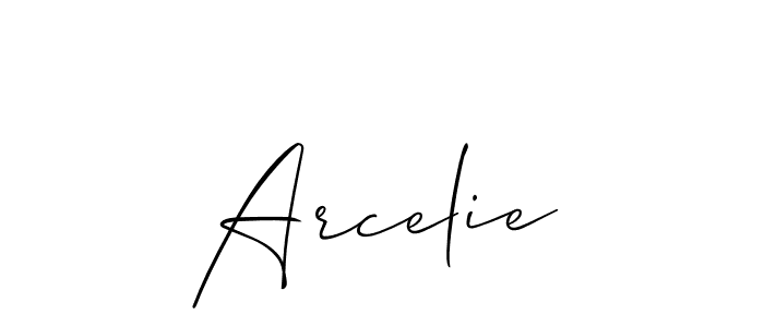 The best way (Allison_Script) to make a short signature is to pick only two or three words in your name. The name Arcelie include a total of six letters. For converting this name. Arcelie signature style 2 images and pictures png