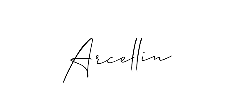Allison_Script is a professional signature style that is perfect for those who want to add a touch of class to their signature. It is also a great choice for those who want to make their signature more unique. Get Arcellin name to fancy signature for free. Arcellin signature style 2 images and pictures png