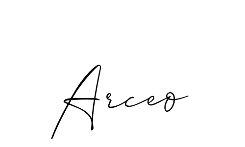 It looks lik you need a new signature style for name Arceo. Design unique handwritten (Allison_Script) signature with our free signature maker in just a few clicks. Arceo signature style 2 images and pictures png