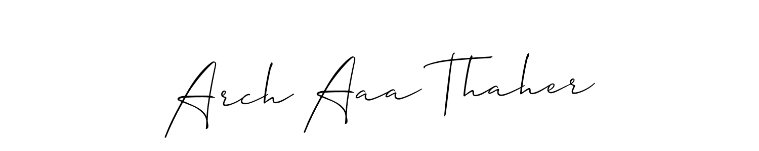 Use a signature maker to create a handwritten signature online. With this signature software, you can design (Allison_Script) your own signature for name Arch Aaa Thaher. Arch Aaa Thaher signature style 2 images and pictures png