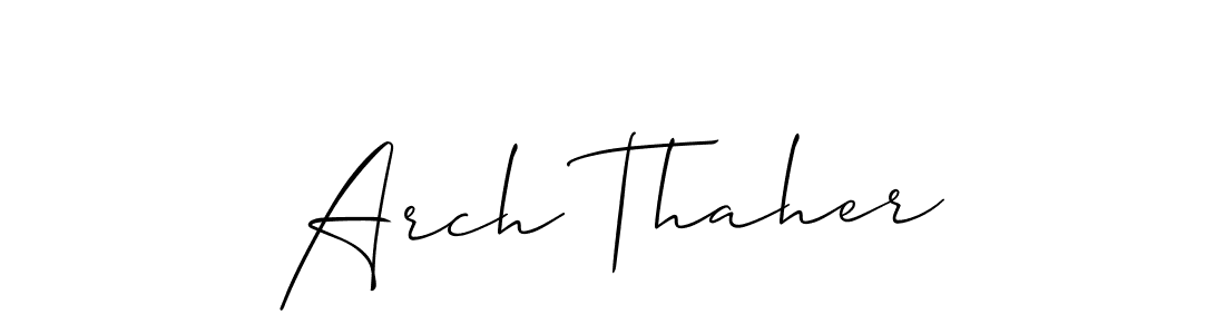 Also You can easily find your signature by using the search form. We will create Arch Thaher name handwritten signature images for you free of cost using Allison_Script sign style. Arch Thaher signature style 2 images and pictures png