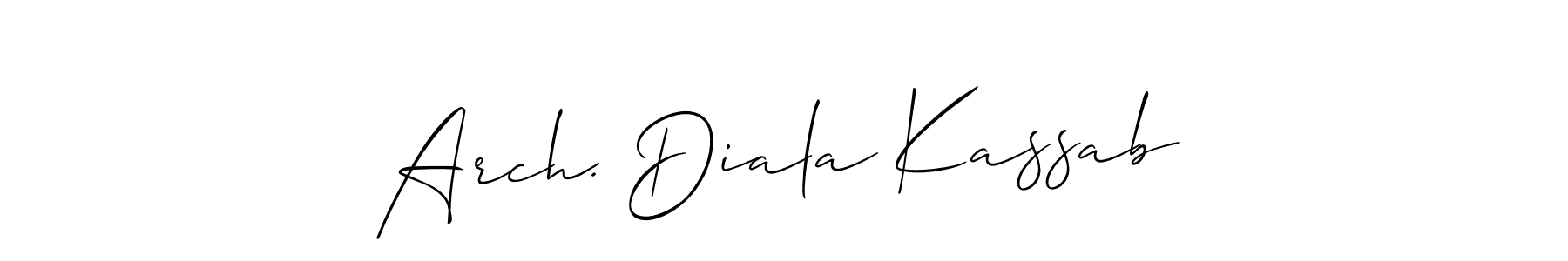 This is the best signature style for the Arch. Diala Kassab name. Also you like these signature font (Allison_Script). Mix name signature. Arch. Diala Kassab signature style 2 images and pictures png