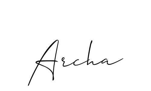 if you are searching for the best signature style for your name Archa. so please give up your signature search. here we have designed multiple signature styles  using Allison_Script. Archa signature style 2 images and pictures png