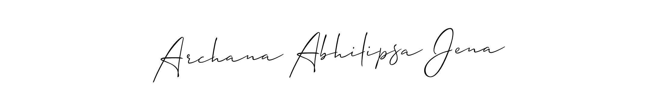 You should practise on your own different ways (Allison_Script) to write your name (Archana Abhilipsa Jena) in signature. don't let someone else do it for you. Archana Abhilipsa Jena signature style 2 images and pictures png