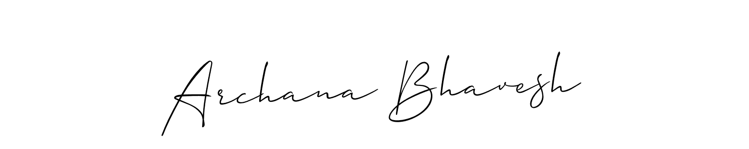 Also we have Archana Bhavesh name is the best signature style. Create professional handwritten signature collection using Allison_Script autograph style. Archana Bhavesh signature style 2 images and pictures png