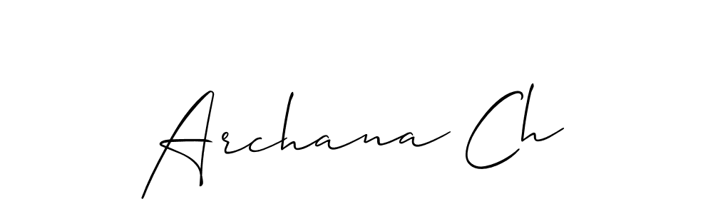 Also You can easily find your signature by using the search form. We will create Archana Ch name handwritten signature images for you free of cost using Allison_Script sign style. Archana Ch signature style 2 images and pictures png