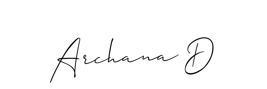 Make a beautiful signature design for name Archana D. Use this online signature maker to create a handwritten signature for free. Archana D signature style 2 images and pictures png